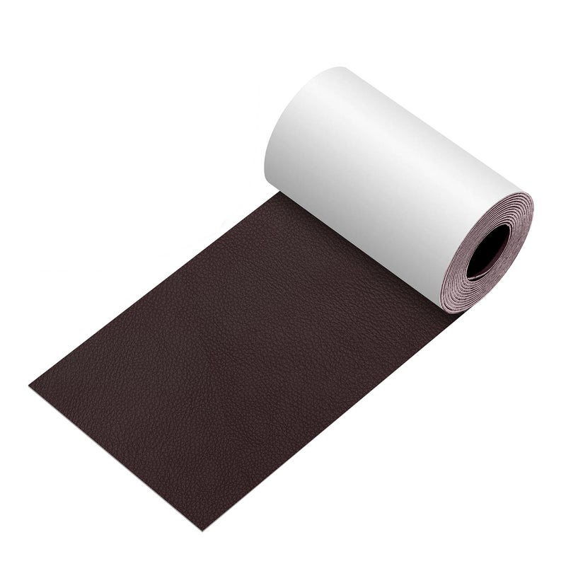 Self-adhesive leather tape leather sofa repair subsidy electric car cushion PU compound patch waterproof anti-scratch protection Dark brown (PU leather) 