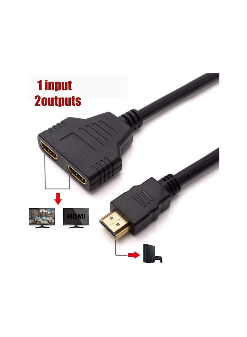 HDMI Cable Splitter 1 Input 2 Port, HDMI Male to HDMI Female Dual 1 to 2 Splitter, Support 2 TVs at the Same Time, 1 Signal Input 2 Output - Image 5