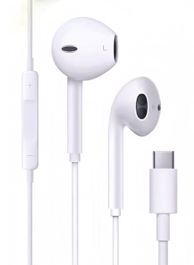 Wired headphones with USB C and microphone, volume control, in-ear headphones for iPhone 15/15Pro/15ProMax/plus, 16/16Pro/16Pro max/plus, iPad Pro/Air, Android (white) - Image 5