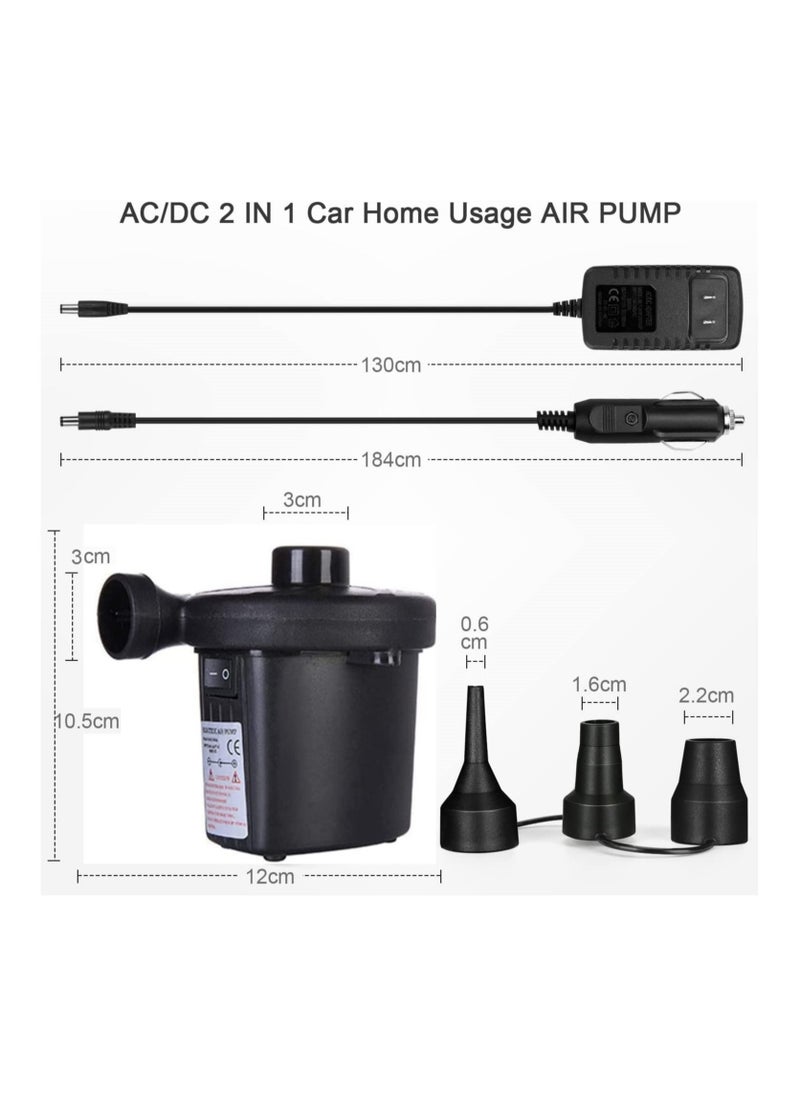 PENG GENERAL - Electric Air Pump With Different Air Filling Nozzles Plastic Black - Image 1