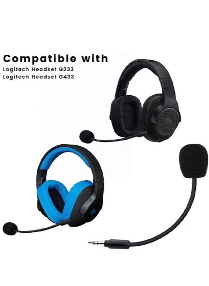 Generic - Mic Replacement for Logitech G433 / G233 Wired Gaming Headsets, 3.5mm Detachable Unidirectional Game Boom Microphon - Image 1