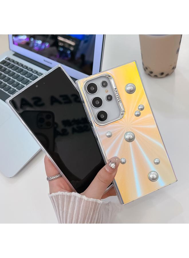 اس-توب جراب لهاتف Samsung Galaxy S24 Ultra 5G، جراب هاتف TPU بنسيج ليزر اللؤلؤ الكهربائي - Image 4