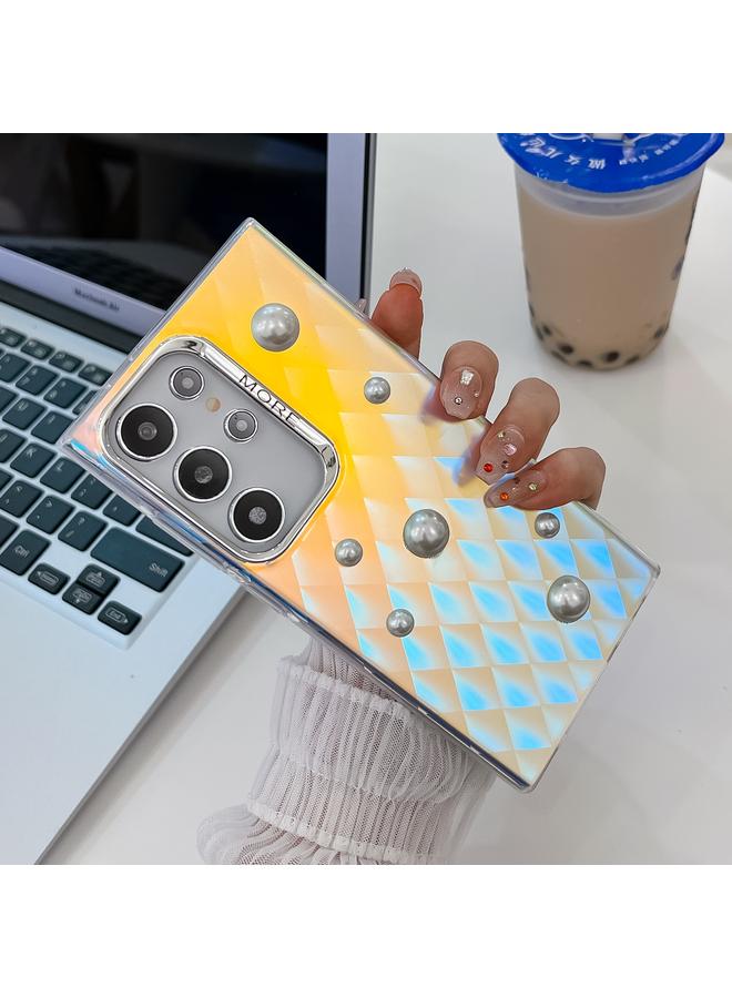 اس-توب جراب لهاتف Samsung Galaxy S24 Ultra 5G، جراب هاتف TPU بنسيج ليزر اللؤلؤ الكهربائي - Image 3