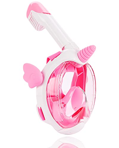 Flyboo Snorkel Mask for Kids, Full Face Snorkeling Gear with180° Panoramic View, Snorkeling Set Anti-Fog Anti-Leak for Boys Girls - Image 1