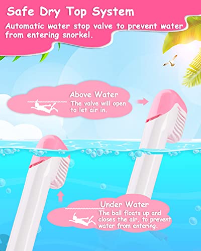 Flyboo Snorkel Mask for Kids, Full Face Snorkeling Gear with180° Panoramic View, Snorkeling Set Anti-Fog Anti-Leak for Boys Girls - Image 3