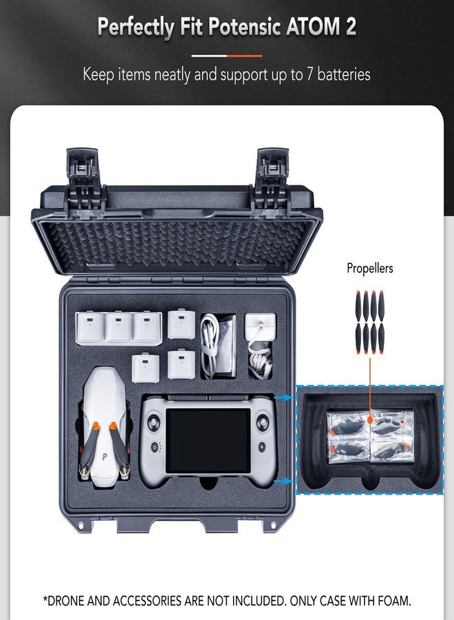 Lykus Titan AM110 Waterproof Hard Case for Potensic Atom 2 and PTD 1 RC, Support up to 7 Batteries [CASE ONLY] - Image 3