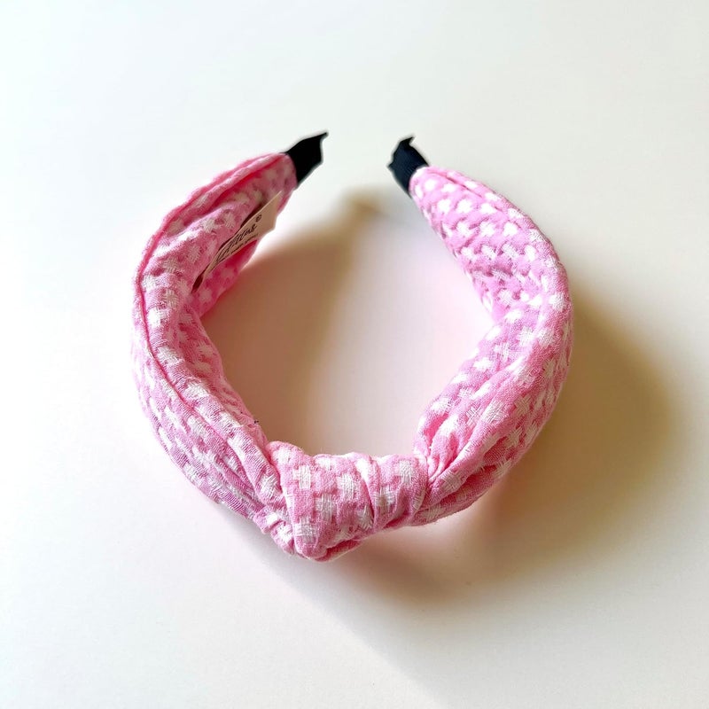 GLITTERS® Trendy and Stylish Pink Snowflake Knot Hairband for Kids and Girls - Image 2