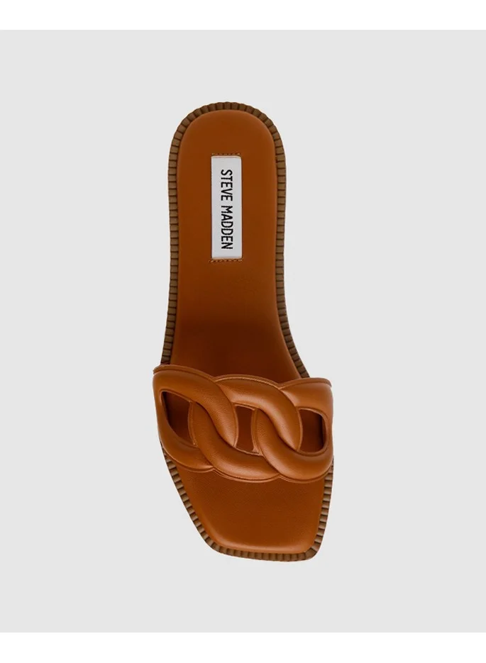 Steve Madden BROWN Steve Madden Stash Women's Brown Flat Sandals for Women | Best Price UAE