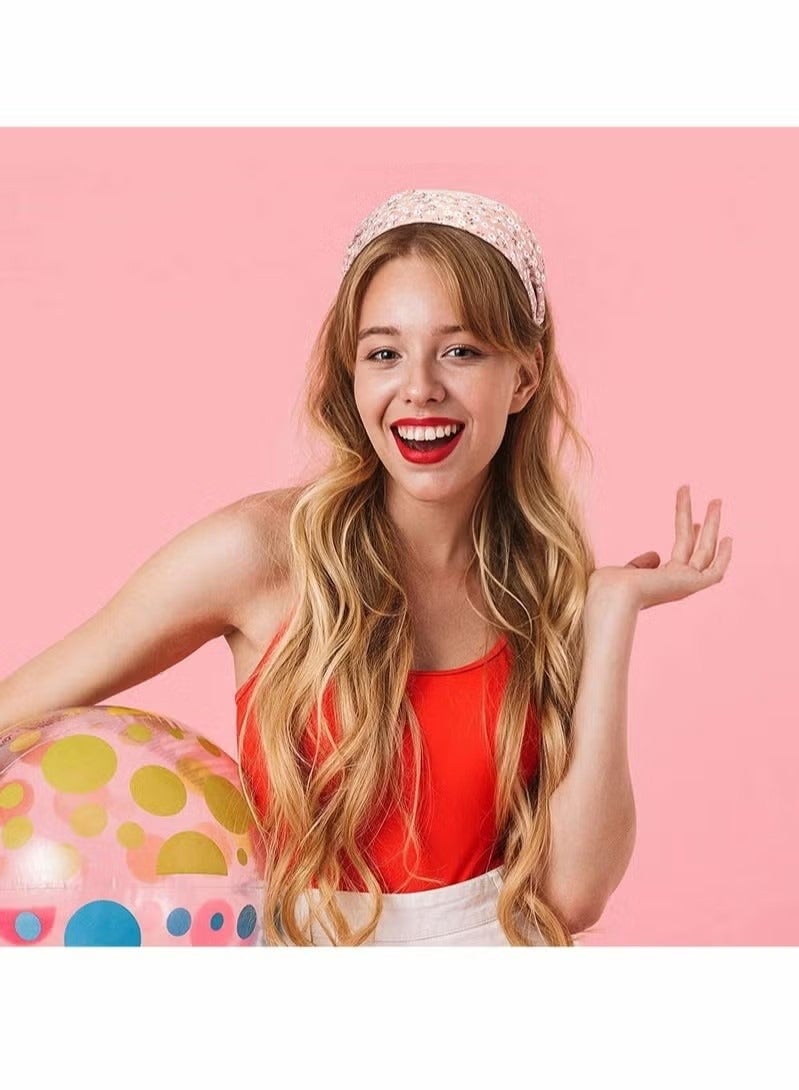 6 قطع من وشاح الشعر المرن المزهر، وشاح شيفون مرن مطبوع عليه زهور، عمامة بوهو، عصابات شعر مع مشابك شعر للنساء والفتيات، إكسسوارات شعر، نمط زهور كلاسيكي - Image 5