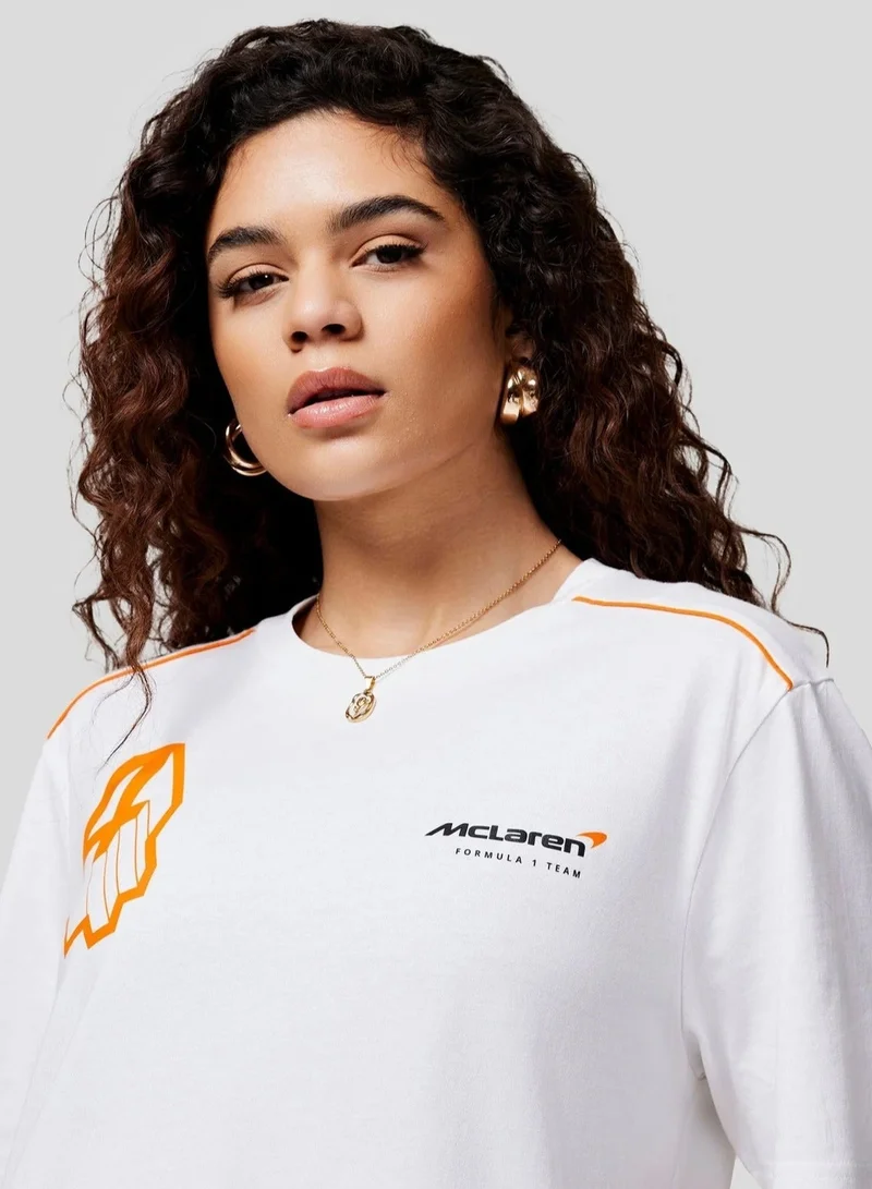 Mclaren  McLaren Unisex Core Driver Lando Norris Graphic Short Sleeve T-Shirt for Women | Best Price UAE