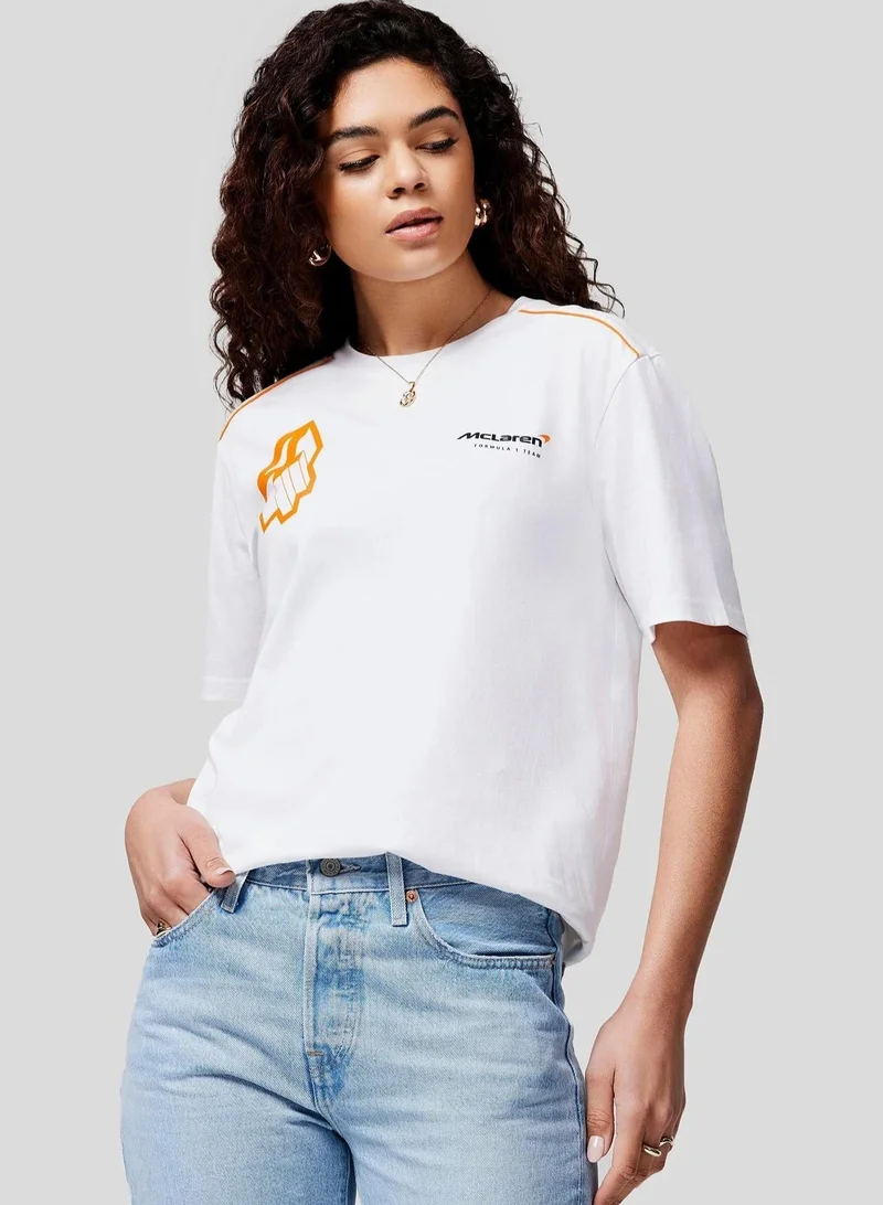 Mclaren  McLaren Unisex Core Driver Lando Norris Graphic Short Sleeve T-Shirt for Women | Best Price UAE