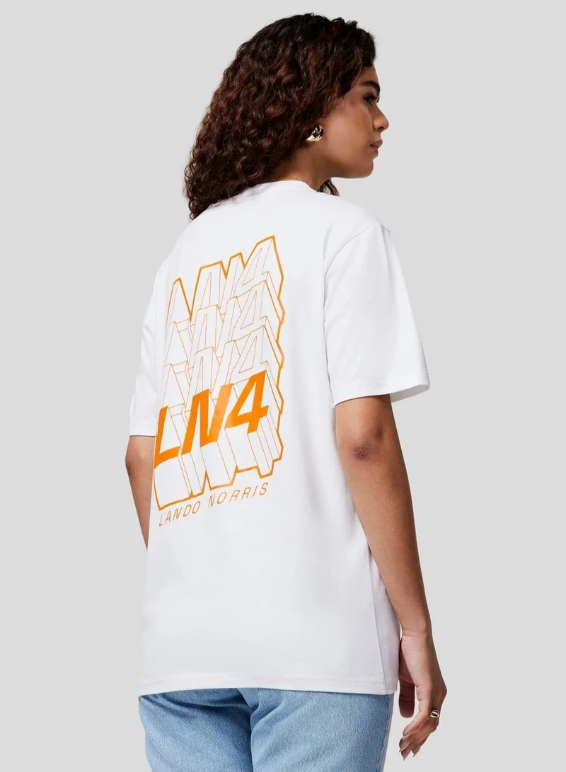 Mclaren  McLaren Unisex Core Driver Lando Norris Graphic Short Sleeve T-Shirt for Women | Best Price UAE