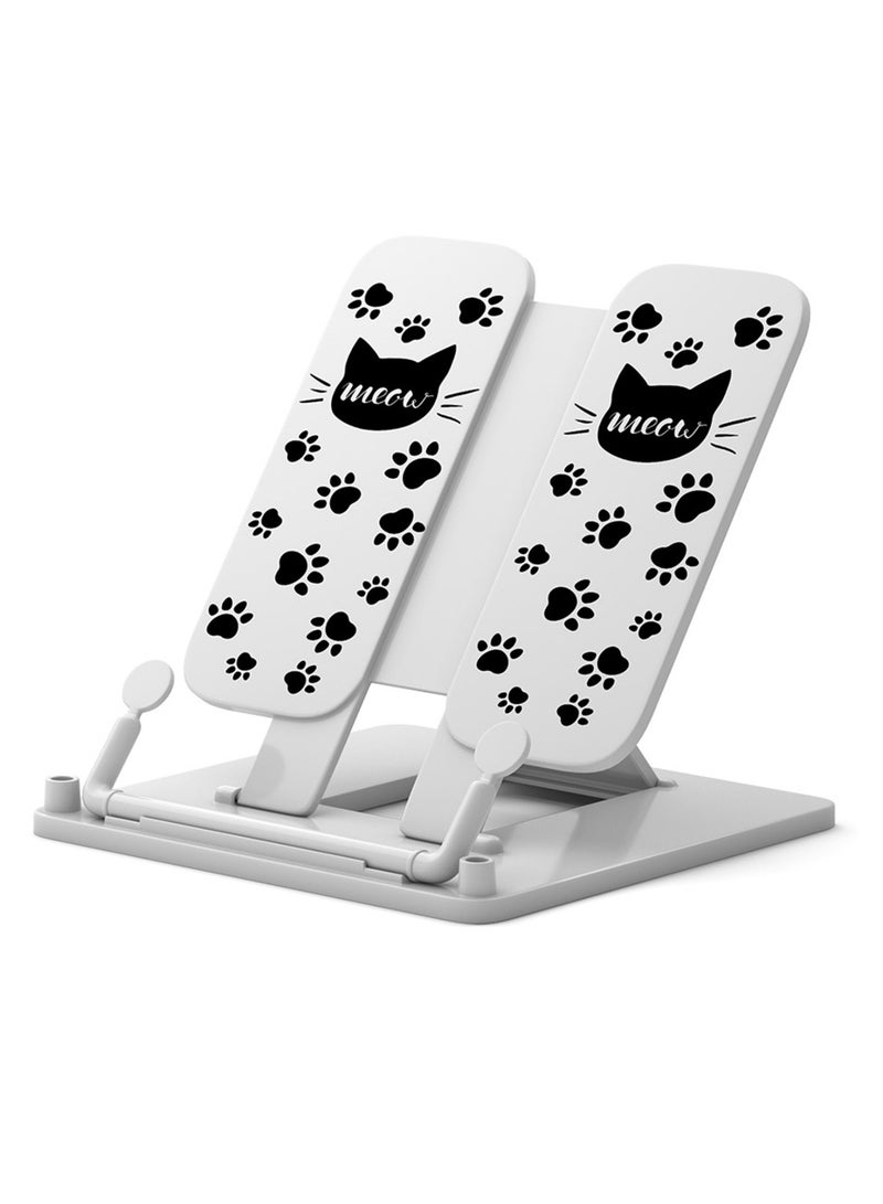 ErichKrause Plastic Book Stand Meow White Design - Image 1