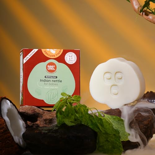 ROOT and SOIL - Indian Nettle Absolute Bathing Bar for Babies (Kuppaimeni) - 100 G | Newborn & infant Friendly | 100% Natural & Herbal | Sulphate-free | Cruelty-Free | No Preservatives. - Image 2