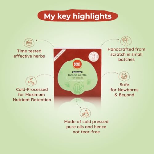 ROOT and SOIL - Indian Nettle Absolute Bathing Bar for Babies (Kuppaimeni) - 100 G | Newborn & infant Friendly | 100% Natural & Herbal | Sulphate-free | Cruelty-Free | No Preservatives. - Image 3