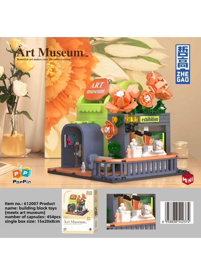 Zhegao Mini 612005 - 612008 Flower Shop Music Room Dance Studio Girls Assembled Street View Building Block Toys-Color:612008 Meet Flower Shop [476 Particles]  - Image 4