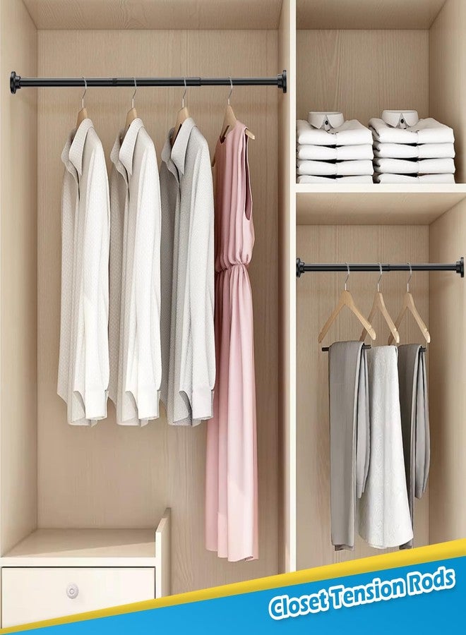 MOEROTER Spring Tension Curtain Rod 18 to 28 Inch Adjustable Small Curtain Rod No Drilling Short Black Expandable Tension Rods for Window, Cupboard, Closet, Wardrobe, DIY Projects - Image 5
