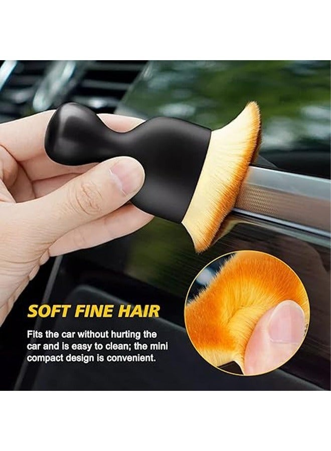 2 Pcs Car Detailing Brush Auto Interior Dust Brush Car wash Brush Car Interior Cleaning Brush Ideal for Automotive Dashboard Air Conditioner Vents Leather Computer Scratch Free Cleaning Brush - Image 2