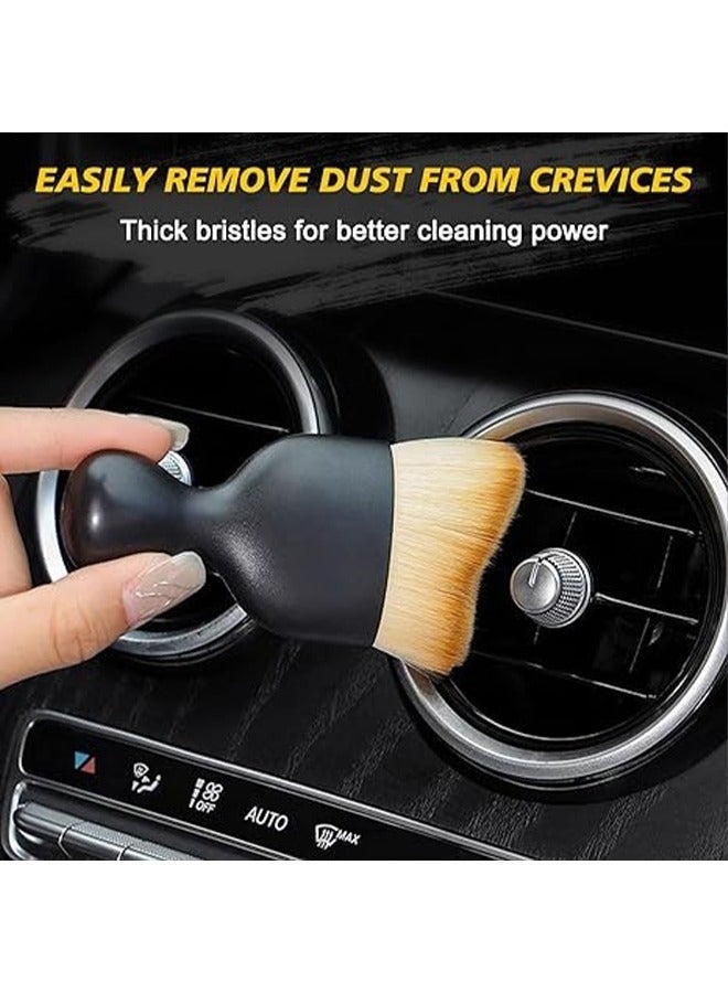 2 Pcs Car Detailing Brush Auto Interior Dust Brush Car wash Brush Car Interior Cleaning Brush Ideal for Automotive Dashboard Air Conditioner Vents Leather Computer Scratch Free Cleaning Brush - Image 4