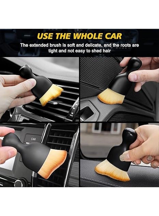 2 Pcs Car Detailing Brush Auto Interior Dust Brush Car wash Brush Car Interior Cleaning Brush Ideal for Automotive Dashboard Air Conditioner Vents Leather Computer Scratch Free Cleaning Brush - Image 3
