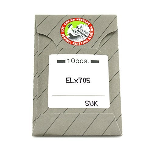 Organ 10Pk Organ ELX705SUK Ball Point Portable Serger Coverstitch Machine Needles - Image 1