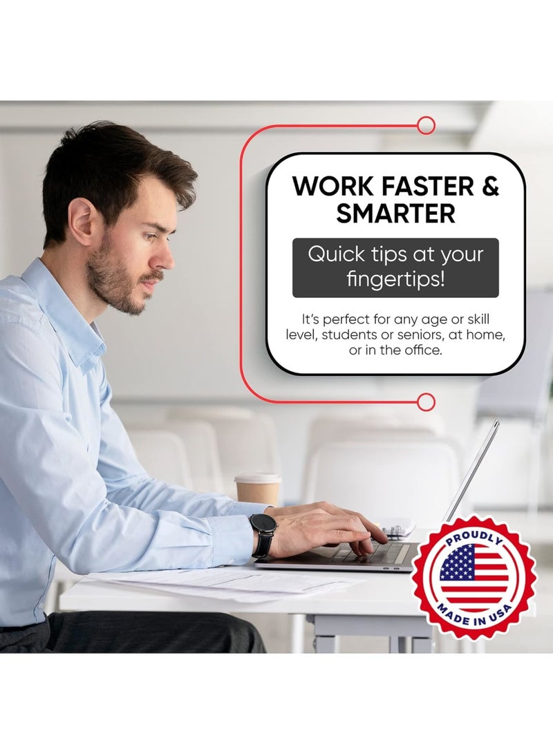 SYOSI Mac-OS Shortcut Stickers, Durable Keyboard Labels for Work, Study, Waterproof Removable Vinyl Decals, Compatible with Mac-Book Air/Pro M1/M2/M3/M4, Easy to Apply and Remove (White) - Image 5