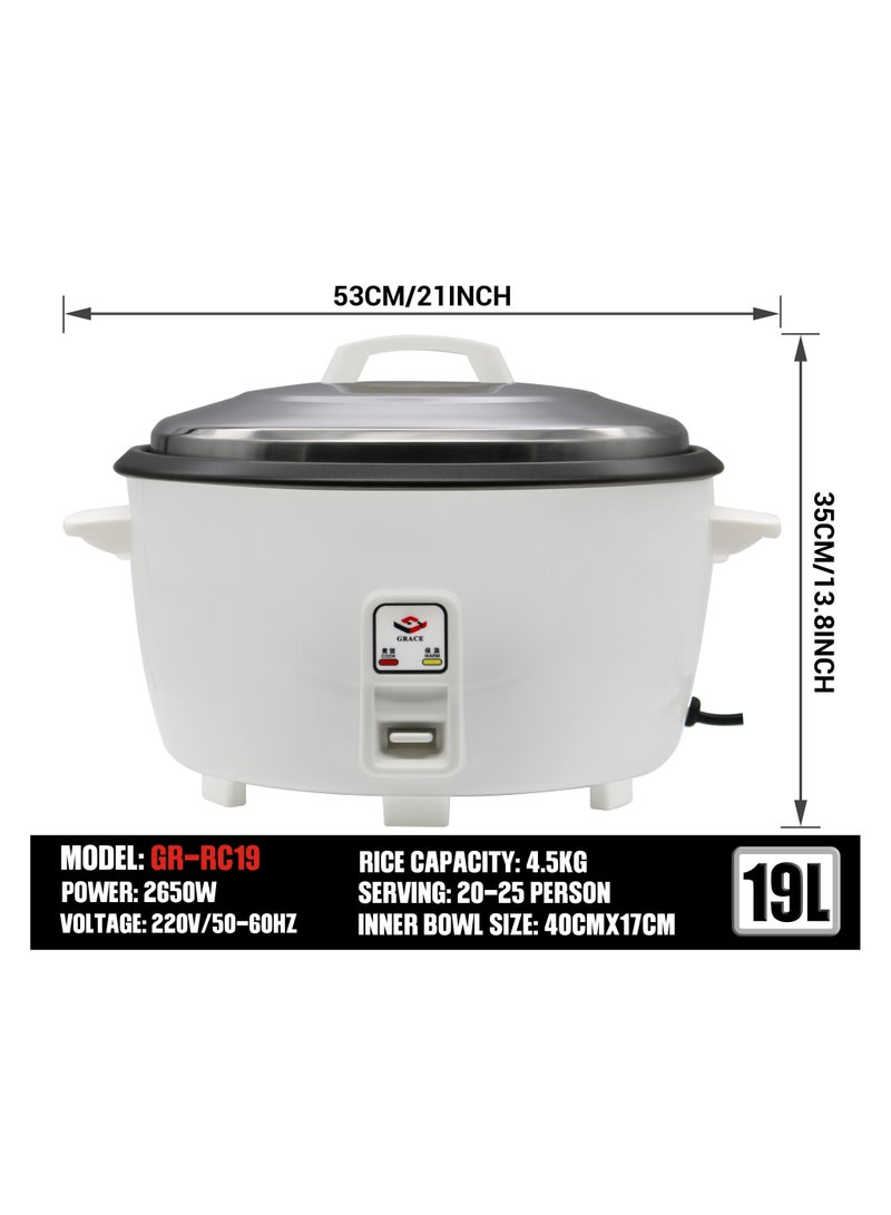 جريس جهاز طبخ الأرز التجاري سعة 19 لتر/5 كجم - Image 2