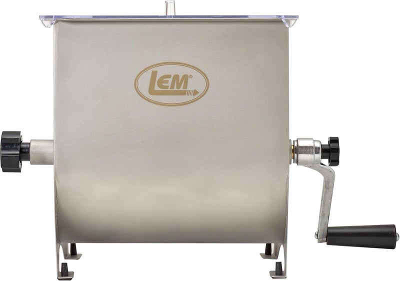 LEM LEM Products MightyBite 20 Pound Capacity Manual Meat Mixer Stainless Steel Manual Only  - Image 1