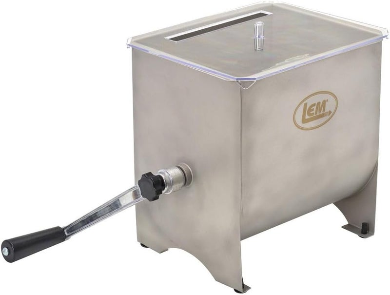 LEM LEM Products MightyBite 20 Pound Capacity Manual Meat Mixer Stainless Steel Manual Only  - Image 4