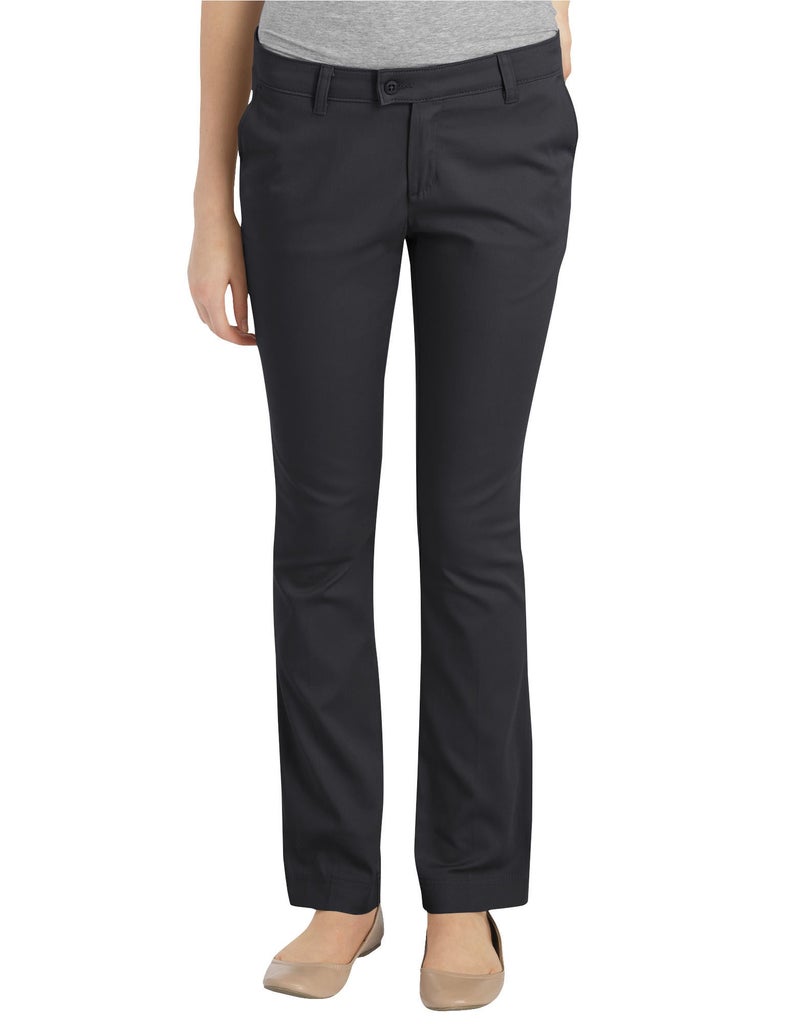 Dickies Women's Girls Slim Straight Stretch Pant Juniors, Black, 9 - Image 4