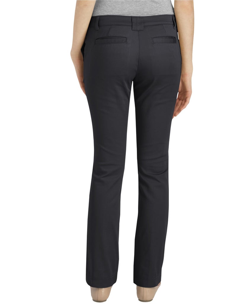 Dickies Women's Girls Slim Straight Stretch Pant Juniors, Black, 9 - Image 2