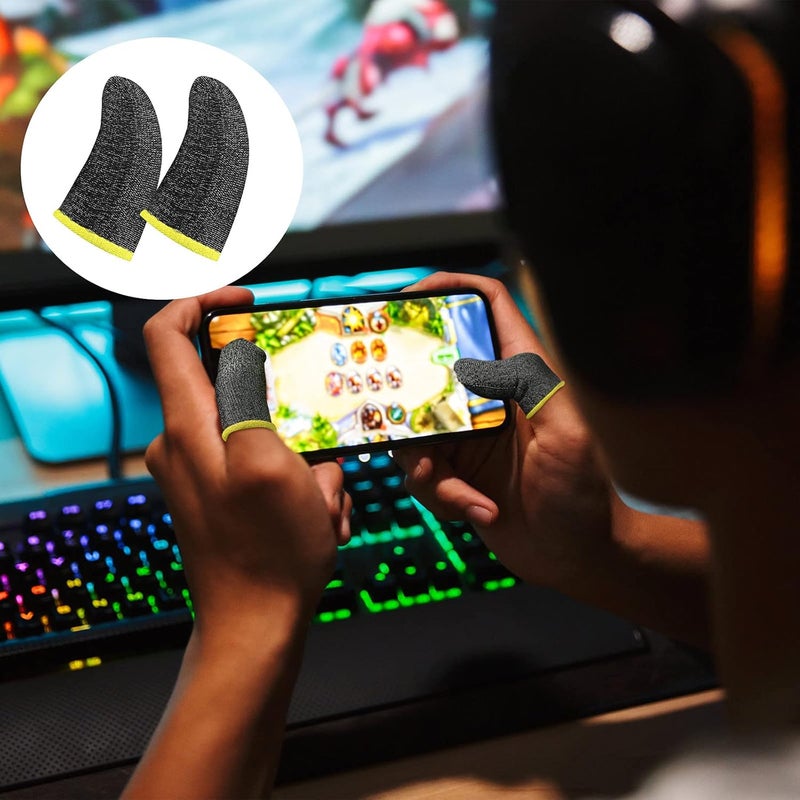 Geyoga 40 Pieces Gaming Finger Sleeve for Thumb Sleeves Mobile Gaming Finger Protector(Rich Colors) - Image 5