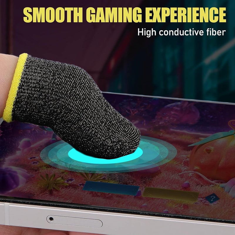 Geyoga 40 Pieces Gaming Finger Sleeve for Thumb Sleeves Mobile Gaming Finger Protector(Rich Colors) - Image 3