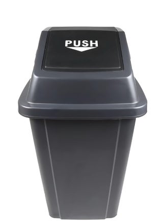 AKC Quadrate 60L Trash Bin with Swing Lid – Glossy Plastic Garbage Can – Ideal for Home, Office, & Public Areas – Grey - pzsku/Z99A78656037F39604A10Z/45/1745218227/c8ac84be-efe0-470c-abda-10dac85580f0