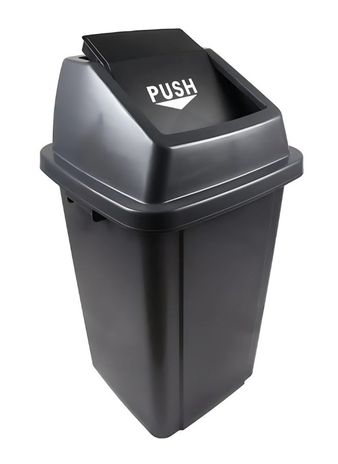 AKC AKC Quadrate 60L Trash Bin with Swing Lid – Glossy Plastic Garbage Can – Ideal for Home, Office, & Public Areas – Grey  - Image 5