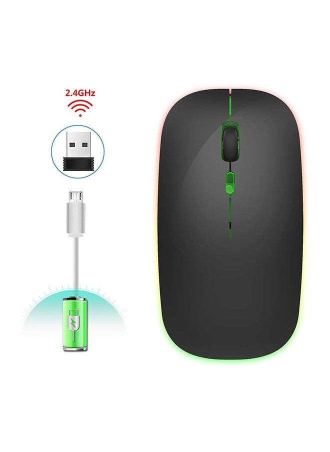 Haidue - 600.0 mAh M40 Ultra-Thin Wireless Mouse Black - Image 1