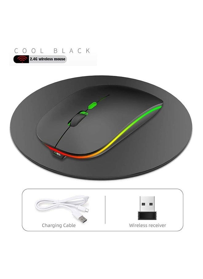 Haidue - 600.0 mAh M40 Ultra-Thin Wireless Mouse Black - Image 1