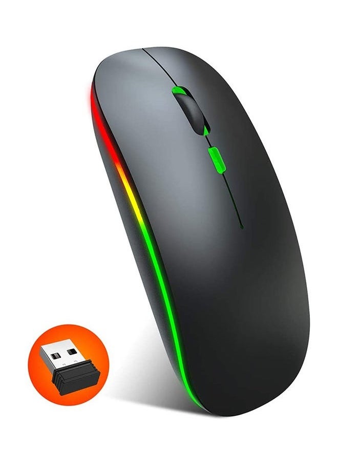 Haidue - 600.0 mAh M40 Ultra-Thin Wireless Mouse Black - Image 1