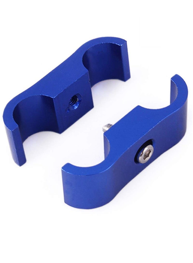Excefore 10AN Hose Separator Clamp, 4pcs Aluminum Fuel Line Mounting， Divider Hose， Fitting Adapter Fit for 5/8 Fuel Line, Oil Line, Brake Line, Water Pipe, and Gas Line, Blue  - Image 5