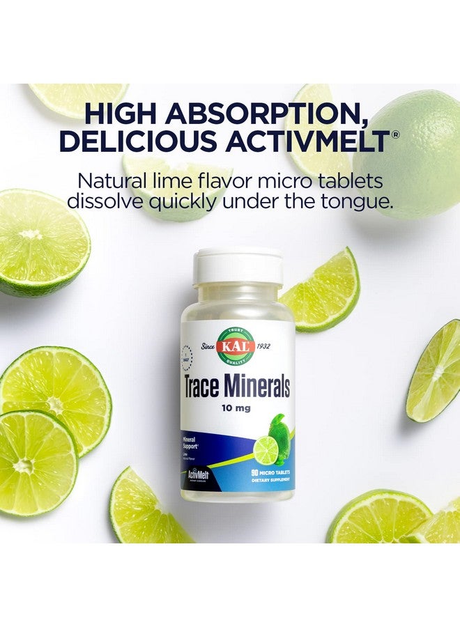 KAL Trace Minerals, 10 mg Mineral Supplements, Natural Lime Flavor Trace Minerals Supplements, Instant Dissolve ActivMelt Tablets for Optimal Trace Mineral Absorption, 90 Servings, 90 Micro Tablets - Image 5