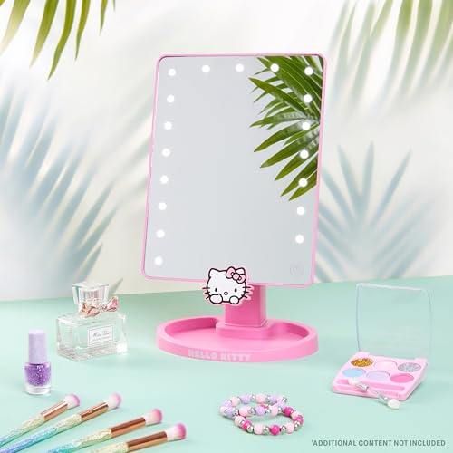 Hello Kitty Sanrio Vanity Mirror for Girls Teens Women with Compact LED Table Mirror Touch Screen Lighting Trinket Tray Girls Make Up Accessories - Image 2