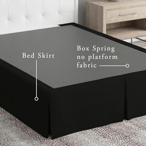 Bed Maker's Bed Maker’s Never Lift Your Mattress Bed Skirt, Designed for Box Spring Beds, Split Corners, 14 Inch Drop Length, Queen, Black - Image 5