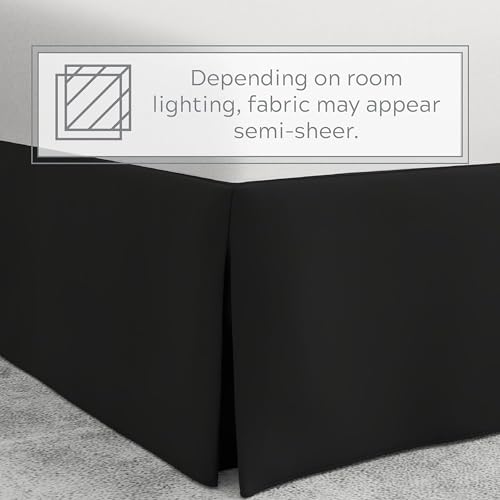Bed Maker's Bed Maker’s Never Lift Your Mattress Bed Skirt, Designed for Box Spring Beds, Split Corners, 14 Inch Drop Length, Queen, Black - Image 4