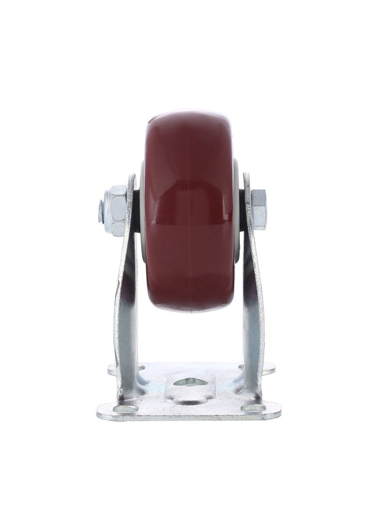 BMB tools - 2-Piece 75mm Red PVC Medium Duty Ball Bearing Caster - Rigid - Plate - Image 1