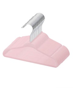 20 Pcs Velvet Baby Hangers,Baby's Closet Clothes Hangers Non-Slip Closet Baby Clothes Hanger for Infant Toddler Girls Boys(Pink)