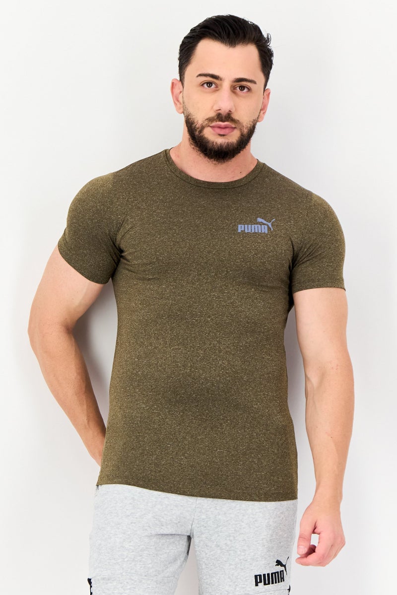 PUMA تي شيرت تدريب قصير الأكمام للرجال، زيتوني هذر - Image 1