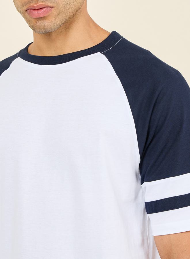 Styli Oversized Back Varsity Print Raglan Sleeves T-Shirt - Image 4