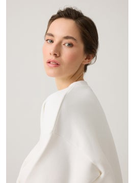 Los Ojos Ecru Wide Cut Crew Neck Sweatshirt  - Image 5