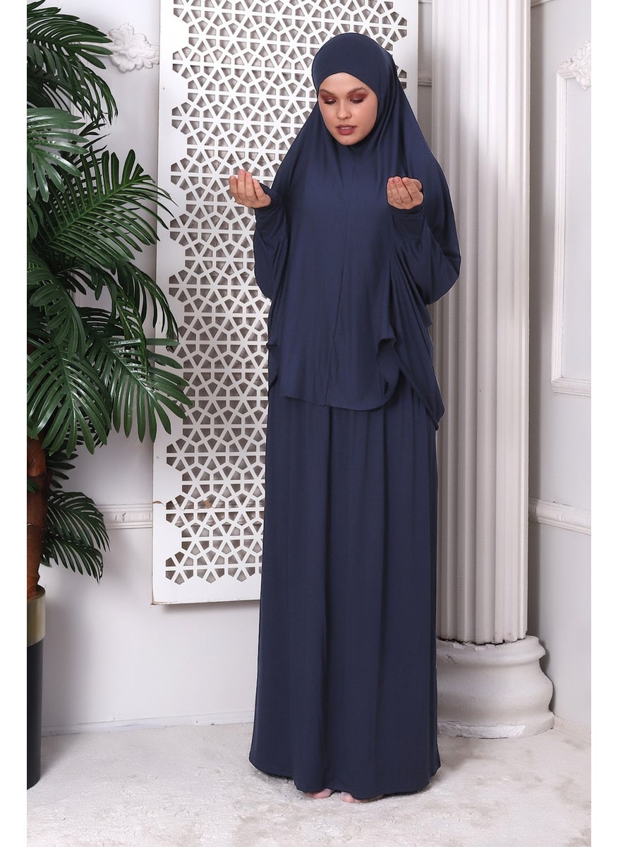 İhvan Online Two Piece Practical Prayer Dress 8016 Smoked  - Image 3