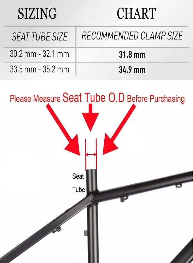 Corki Cycles 31.8MM Quick Release Bicycle Seatpost Clamp, Sandblasting Anodised Aluminum Alloy Black KC89 - Image 4